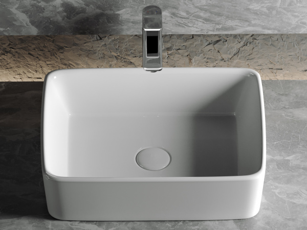 Фото раковина накладная ceramicanova element 48 см, цвет: белый cn6037