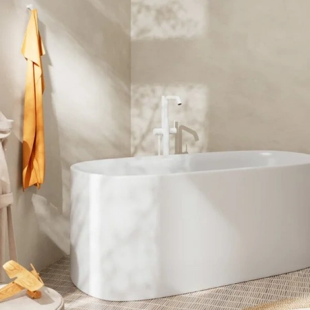 Фото напольный смеситель для ванны hansgrohe tecturis s 73440700