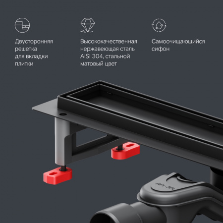 Фото душевой трап am.pm masterflow 50 см w01sc-u11-050-04bm