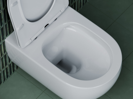 Фото унитаз подвесной, безободковый ceramicanova long cn3015